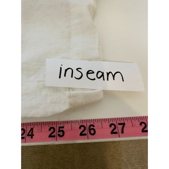 Ellen Tracy Womans Pull On 100% Linen Trousers Size XL Beachy Vacay Travel Boho - Picture 9 of 13